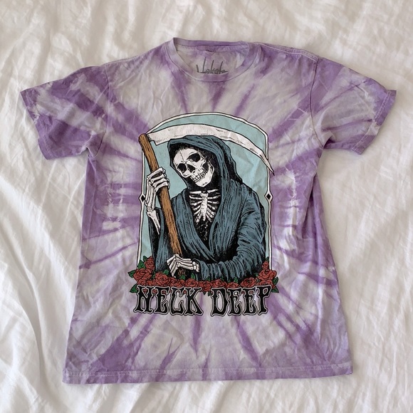 Tops - Neck Deep Reaper Tie Dye Tee